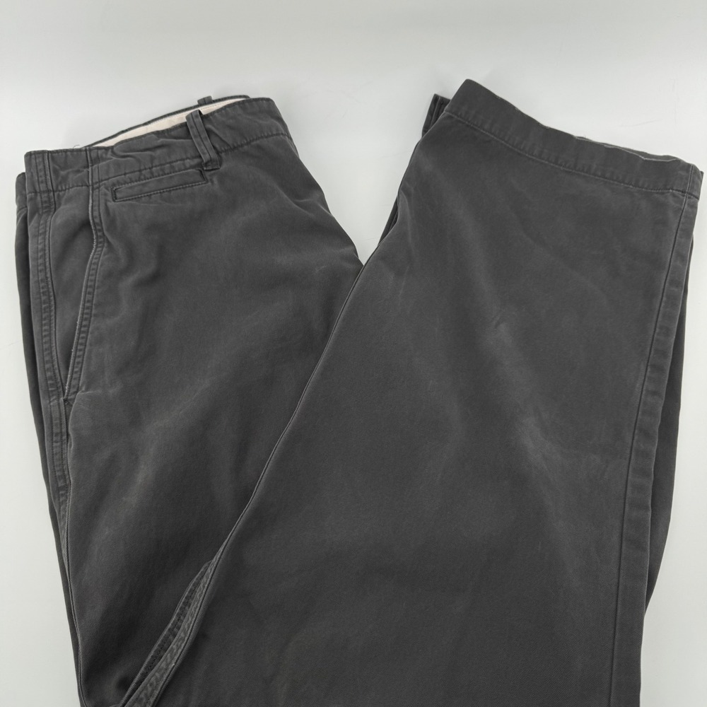 Banana Republic Relaxed Fit Men Preppy Grandpa Core Gray Chinos Pants Size 35x32